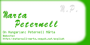 marta peternell business card